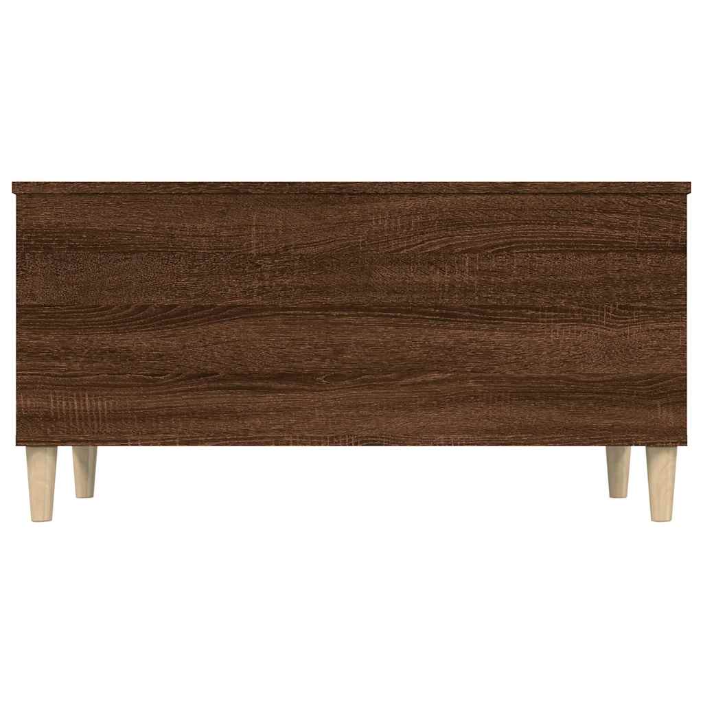 sofabord 90x44,5x45 cm konstrueret træ brun egetræsfarve