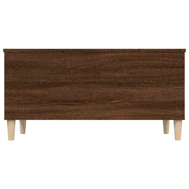 sofabord 90x44,5x45 cm konstrueret træ brun egetræsfarve