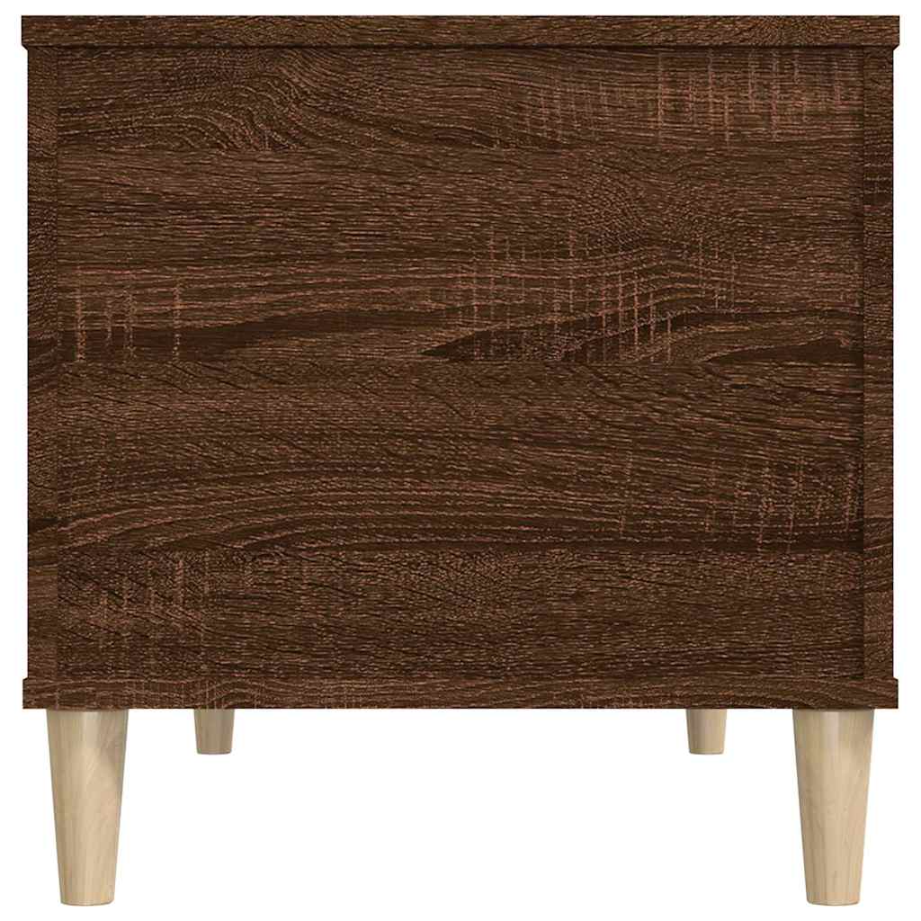 sofabord 90x44,5x45 cm konstrueret træ brun egetræsfarve
