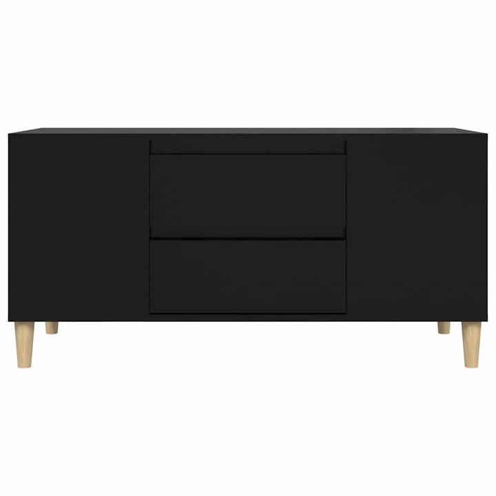 tv-bord 102x44,5x50 cm konstrueret træ sort