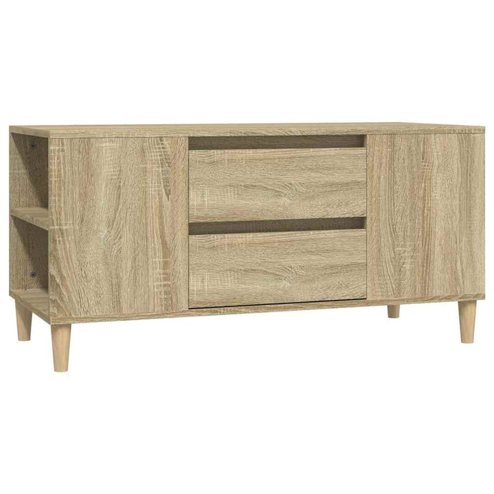 tv-bord 102x44,5x50 cm konstrueret træ sonoma-eg