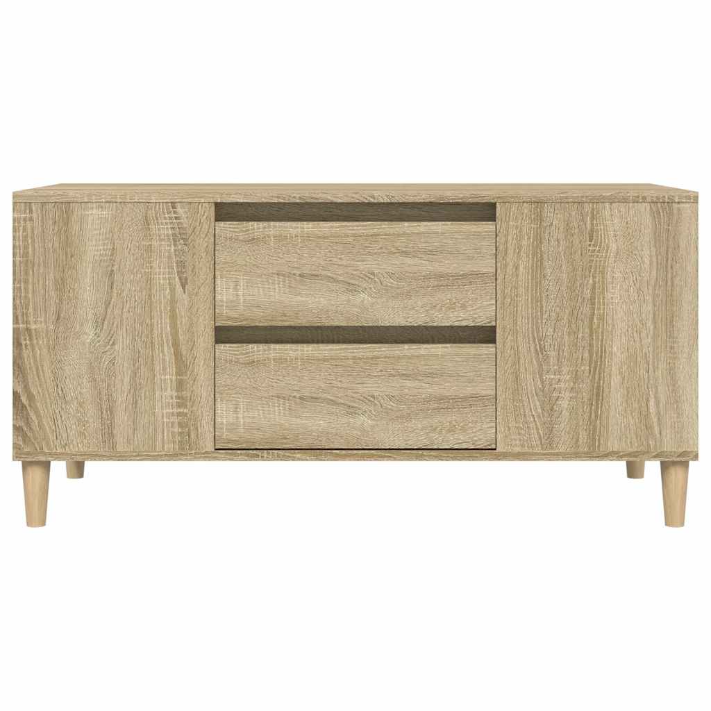 tv-bord 102x44,5x50 cm konstrueret træ sonoma-eg
