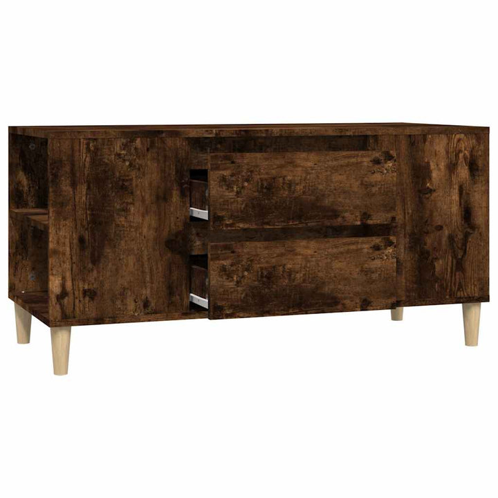 tv-bord 102x44,5x50 cm konstrueret træ røget egetræ