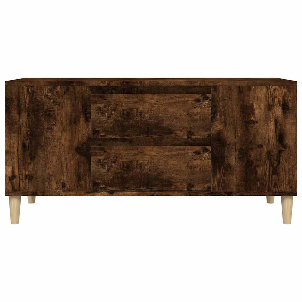 tv-bord 102x44,5x50 cm konstrueret træ røget egetræ