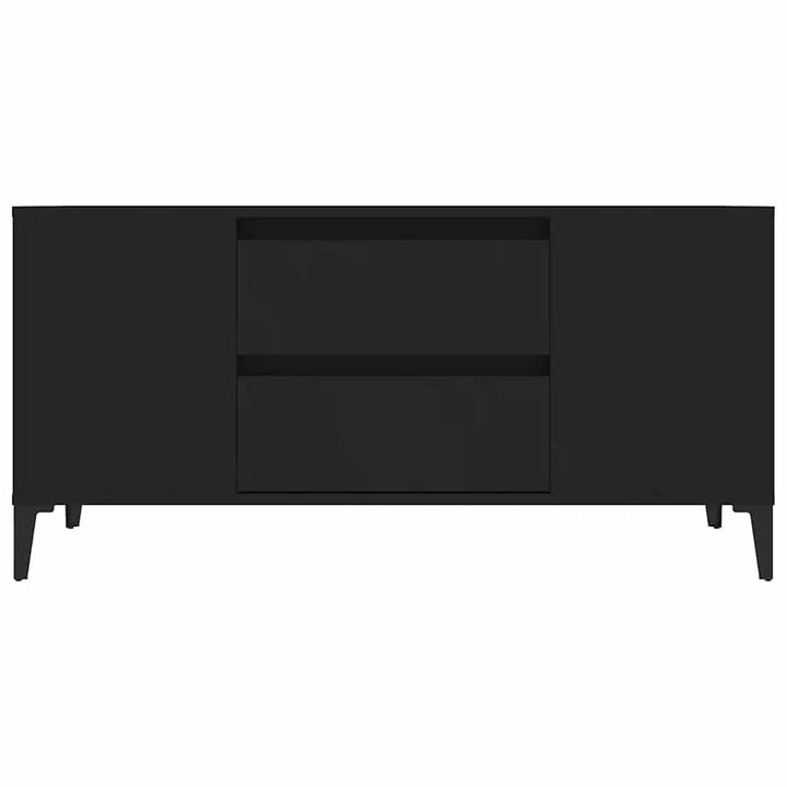 tv-bord 102x44,5x50 cm konstrueret træ sort
