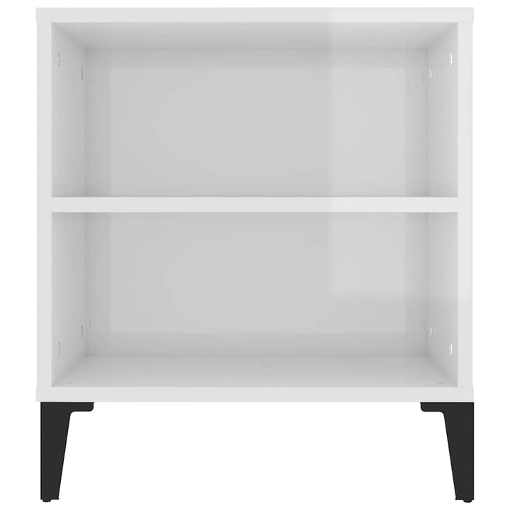 tv-bord 102x44,5x50 cm konstrueret træ hvid højglans