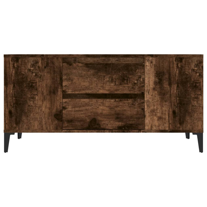 tv-bord 102x44,5x50 cm konstrueret træ røget egetræ