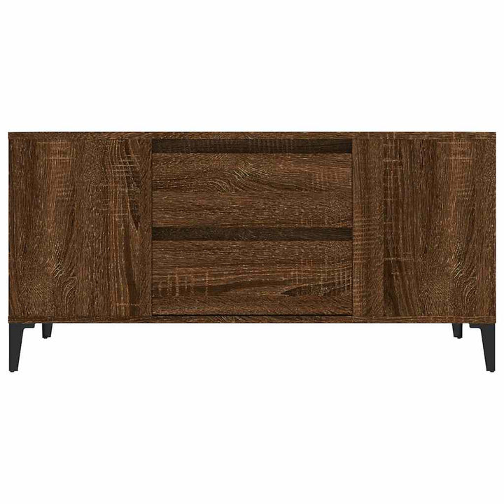 tv-bord 102x44,5x50 cm konstrueret træ brun egetræsfarve