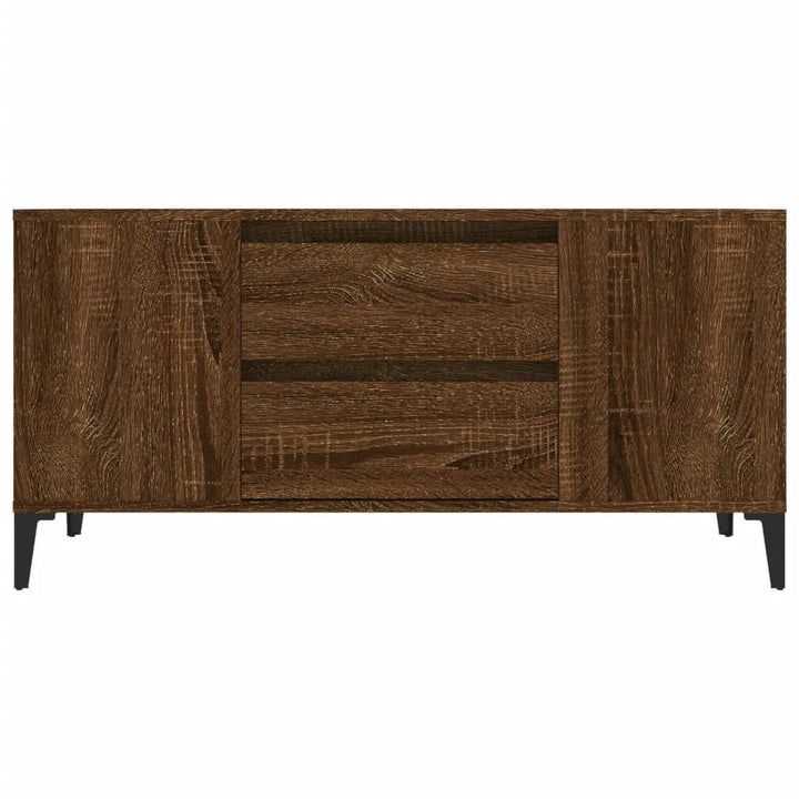 tv-bord 102x44,5x50 cm konstrueret træ brun egetræsfarve