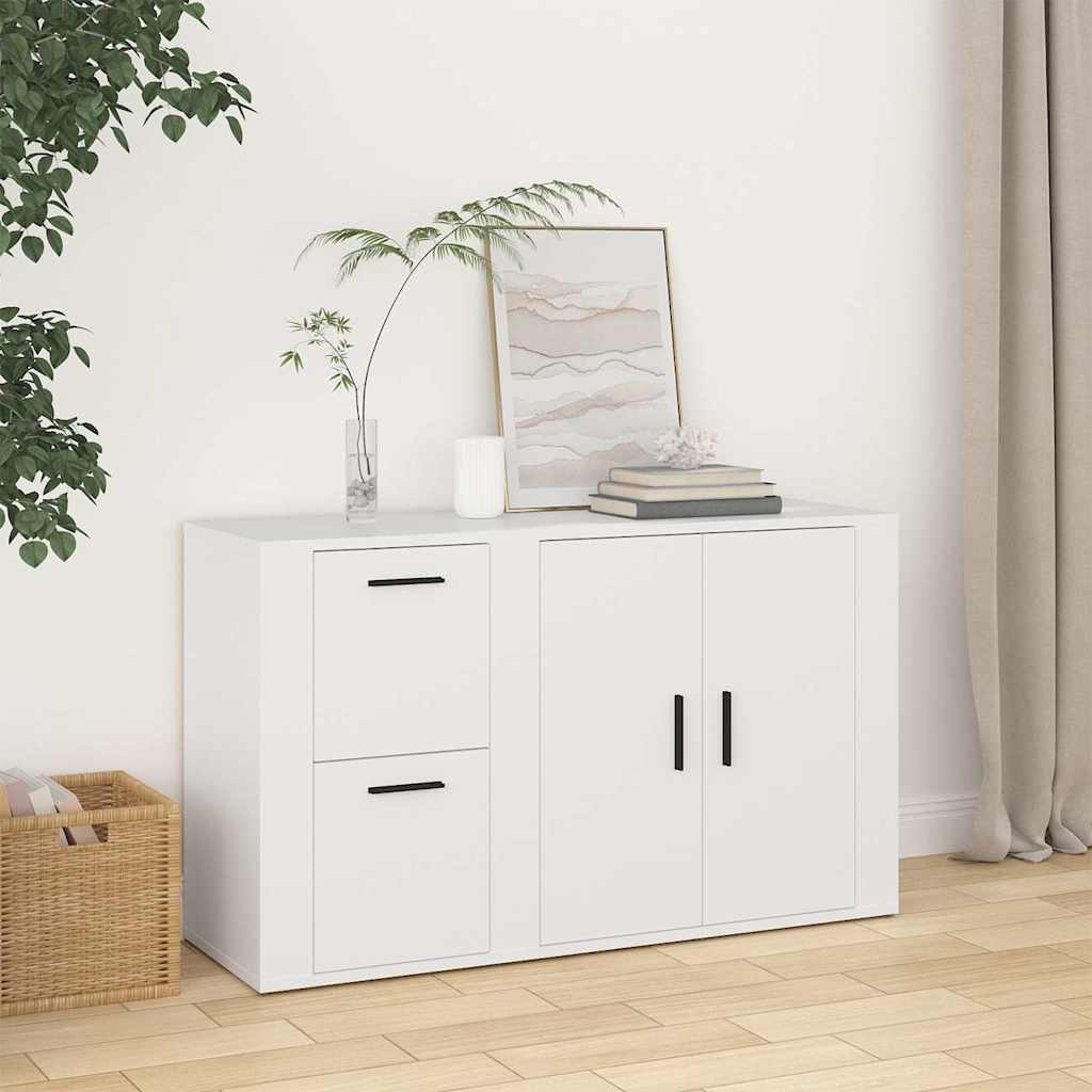 skænk 100x33x59,5 cm konstrueret træ hvid