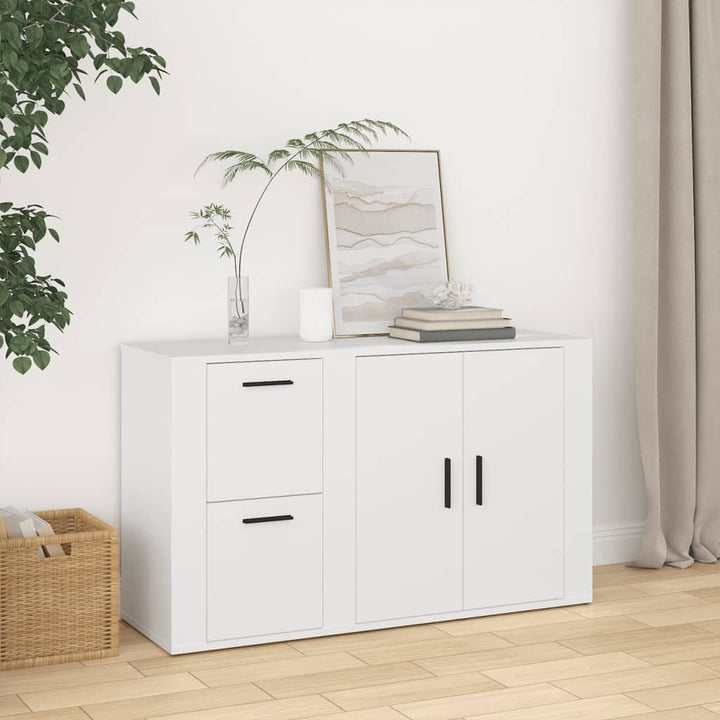 skænk 100x33x59,5 cm konstrueret træ hvid