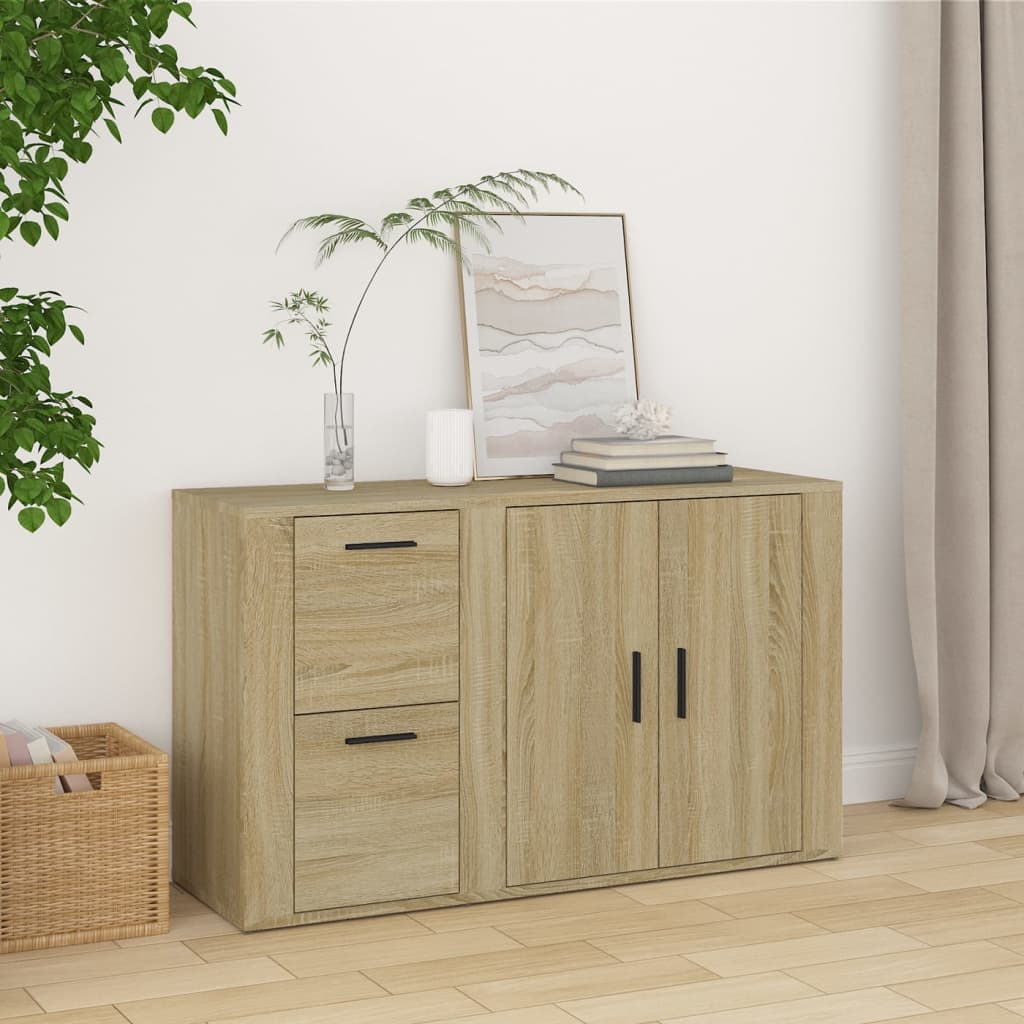 skænk 100x33x59,5 cm konstrueret træ sonoma-eg