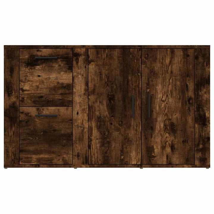 skænk 100x33x59,5 cm konstrueret træ røget egetræsfarve