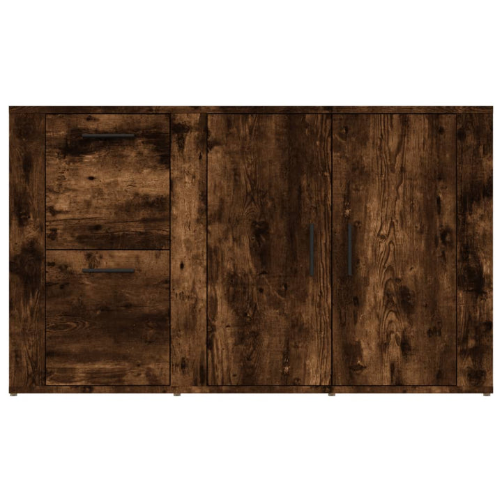 skænk 100x33x59,5 cm konstrueret træ røget egetræsfarve