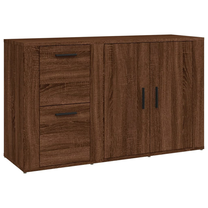 skænk 100x33x59,5 cm konstrueret træ brun egetræsfarve