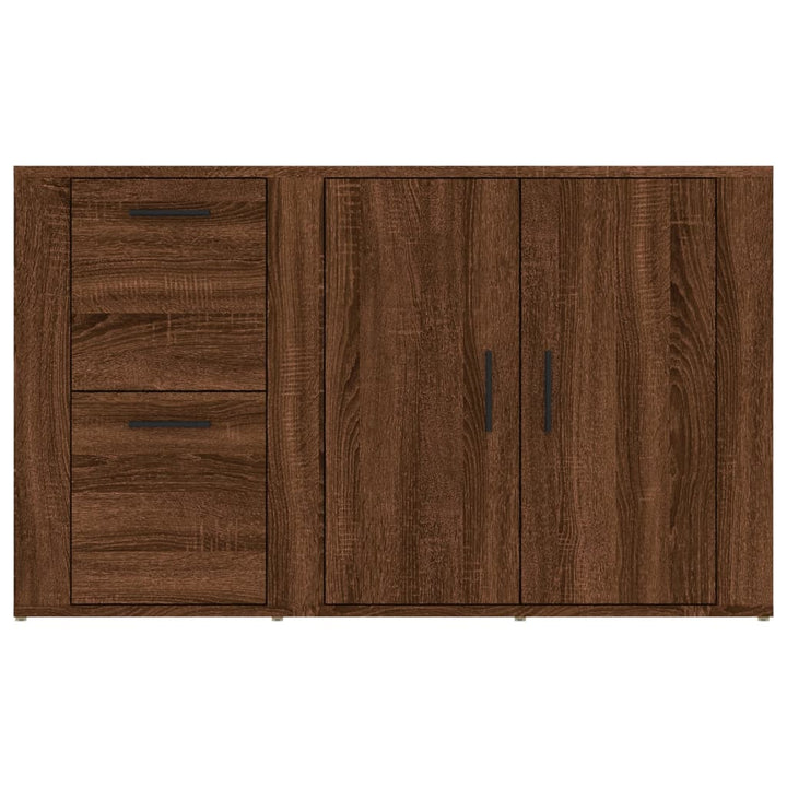 skænk 100x33x59,5 cm konstrueret træ brun egetræsfarve