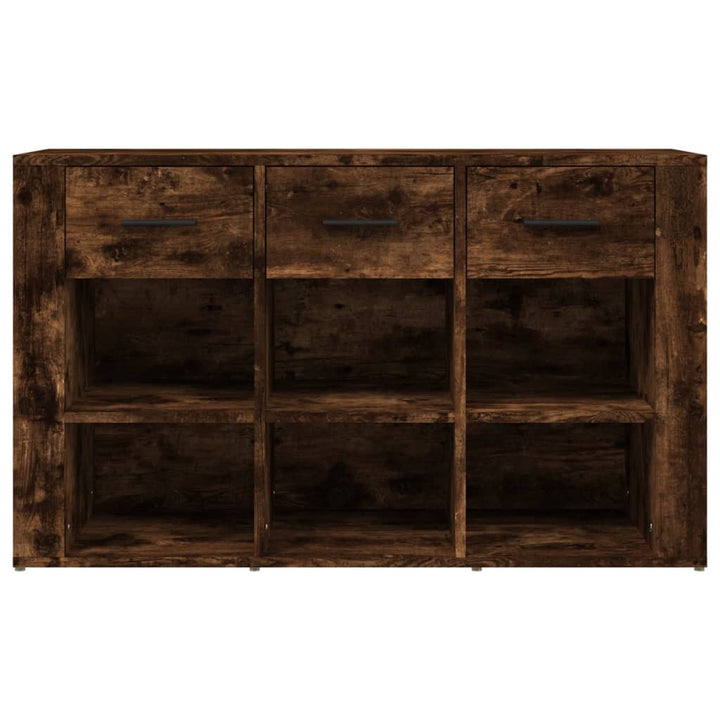 skænk 100x30x59,5 cm konstrueret træ røget egetræsfarve