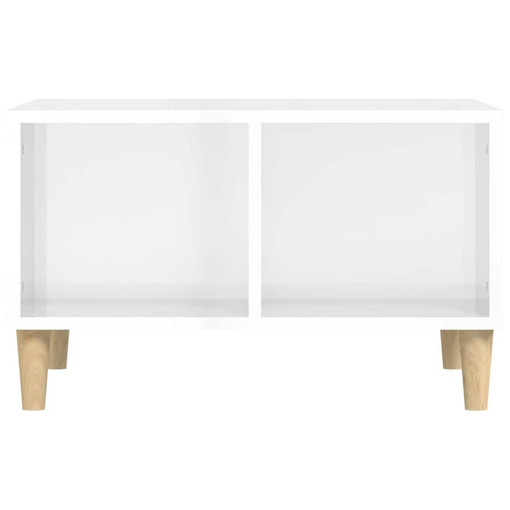 sofabord 60x50x36,5 cm konstrueret træ hvid højglans