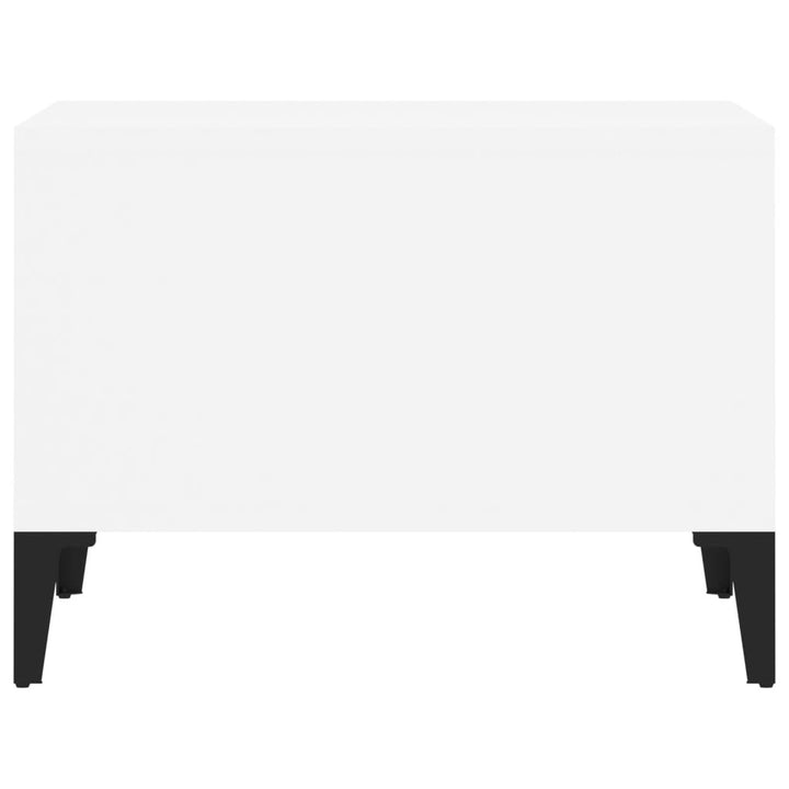 sofabord 60x50x36,5 cm konstrueret træ hvid