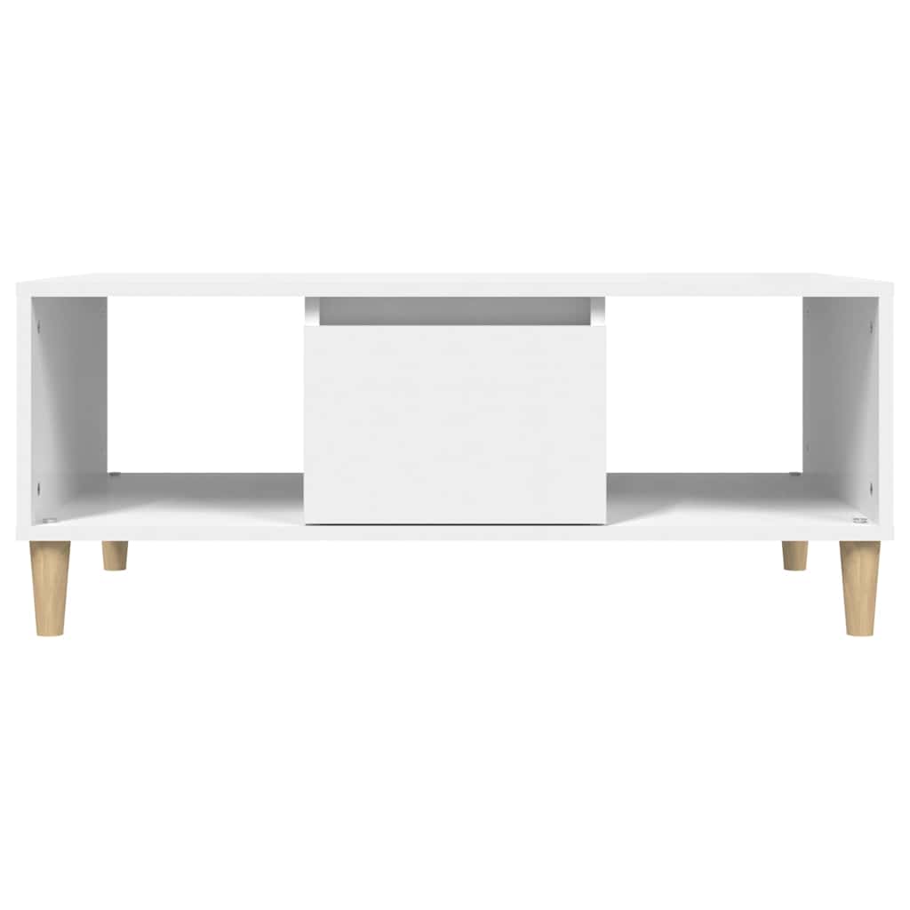 sofabord 90x50x36,5 cm konstrueret træ hvid