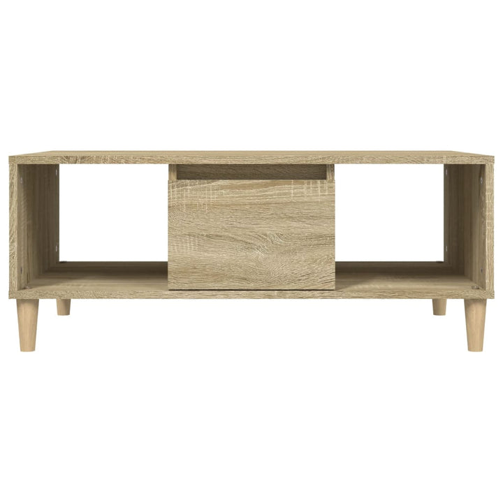 sofabord 90x50x36,5 cm konstrueret træ sonoma-eg