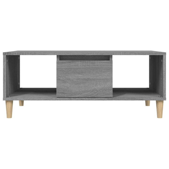sofabord 90x50x36,5 cm konstrueret træ grå sonoma-eg