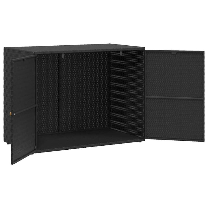 haveskab sort 100x55,5x80 cm polyrattan