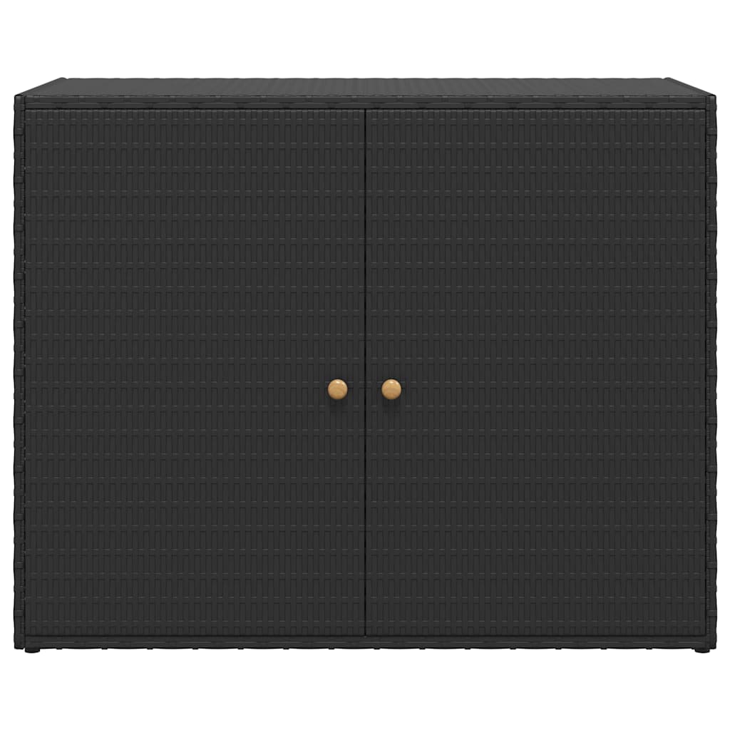 haveskab sort 100x55,5x80 cm polyrattan