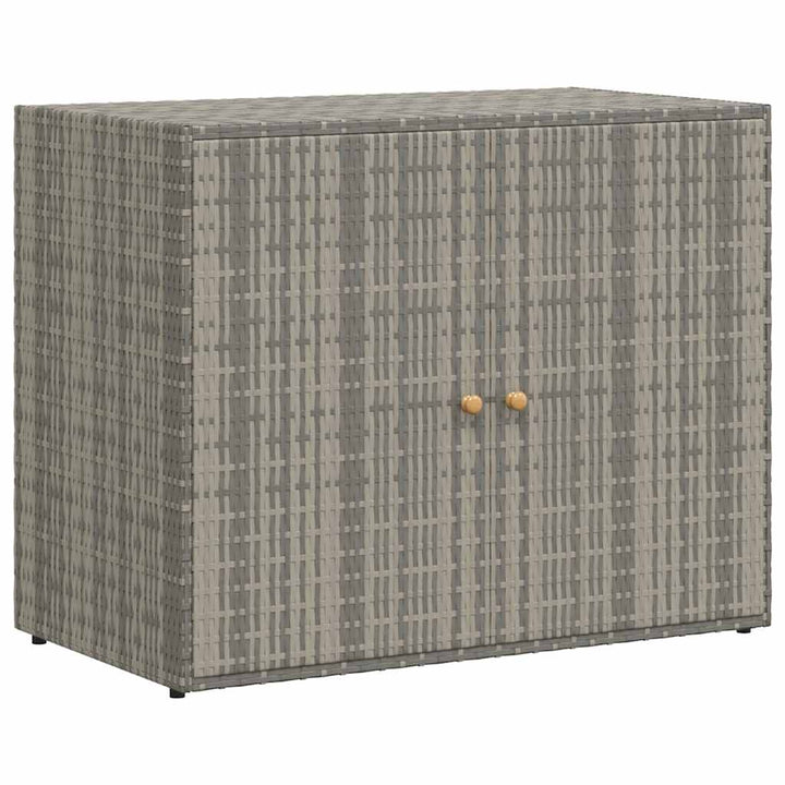 opbevaringsskab til haven 100x55,5x80 cm polyrattan grå