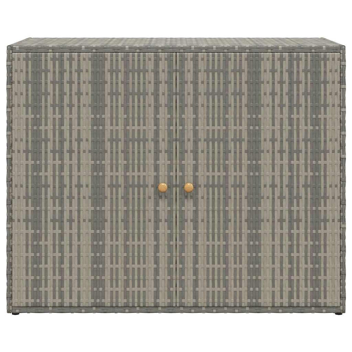 opbevaringsskab til haven 100x55,5x80 cm polyrattan grå