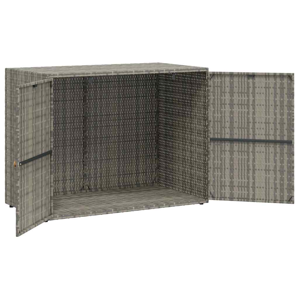 opbevaringsskab til haven 100x55,5x80 cm polyrattan grå