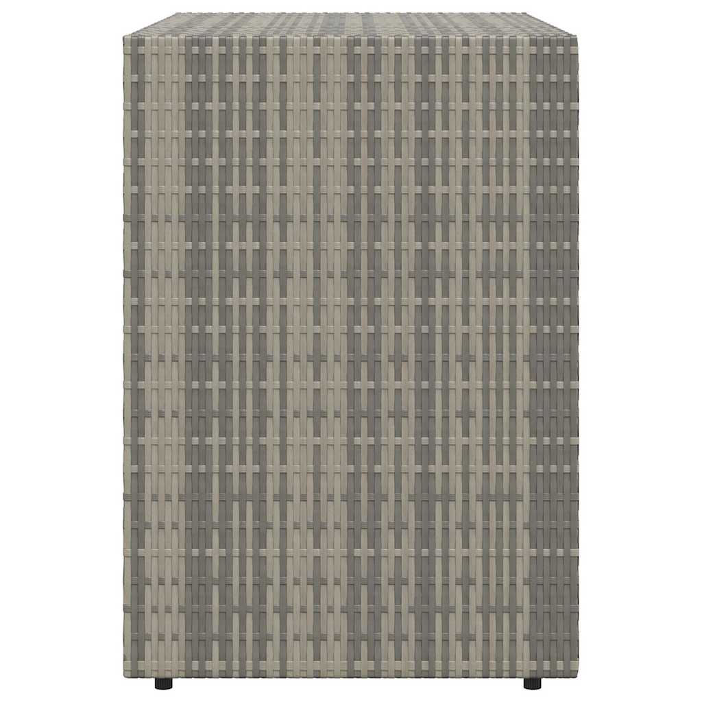 opbevaringsskab til haven 100x55,5x80 cm polyrattan grå
