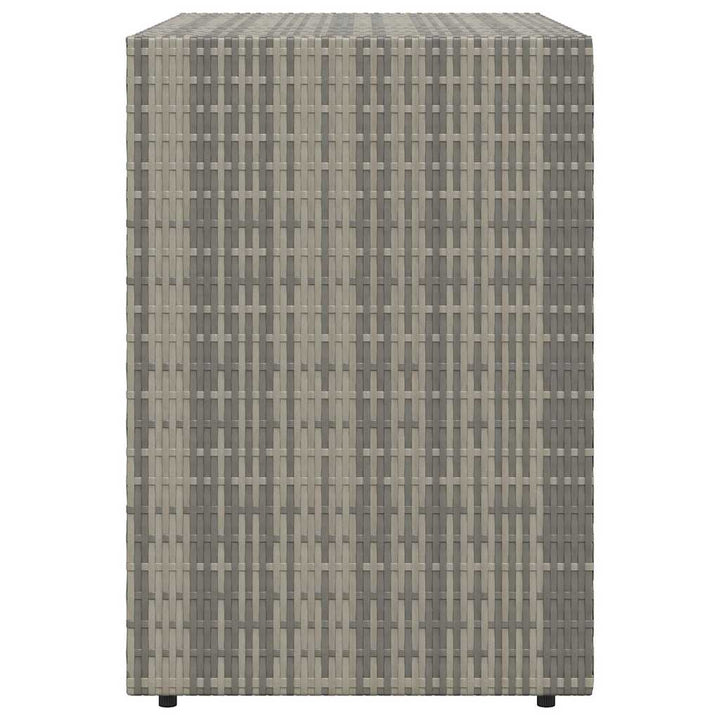 opbevaringsskab til haven 100x55,5x80 cm polyrattan grå