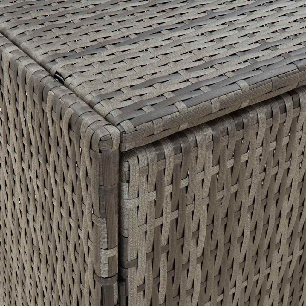 opbevaringsskab til haven 59x40x180 cm polyrattan grå