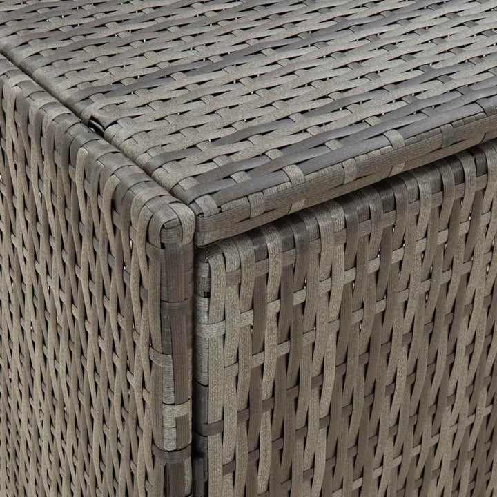 opbevaringsskab til haven 59x40x180 cm polyrattan grå