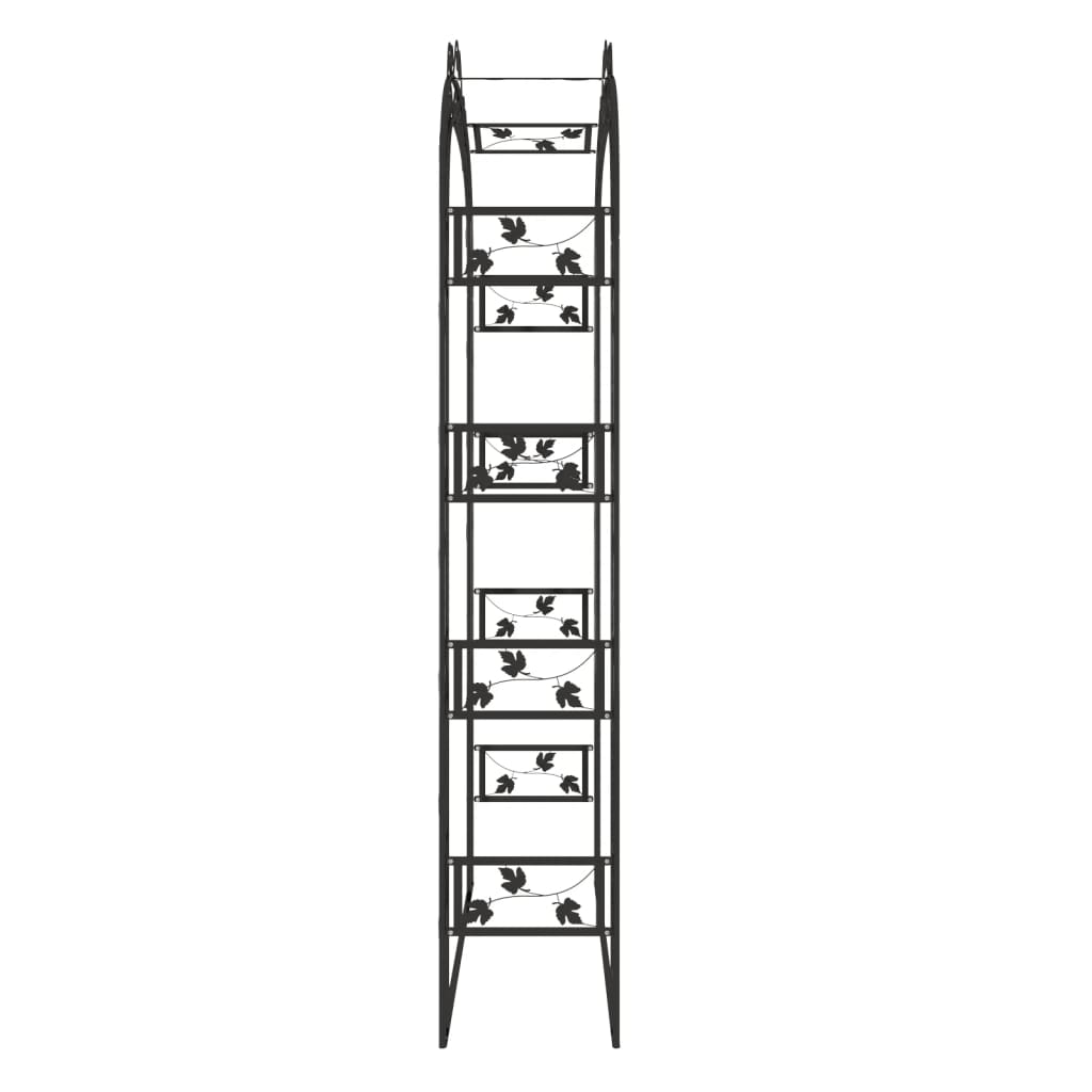 havebue 116x45x240 cm stål sort