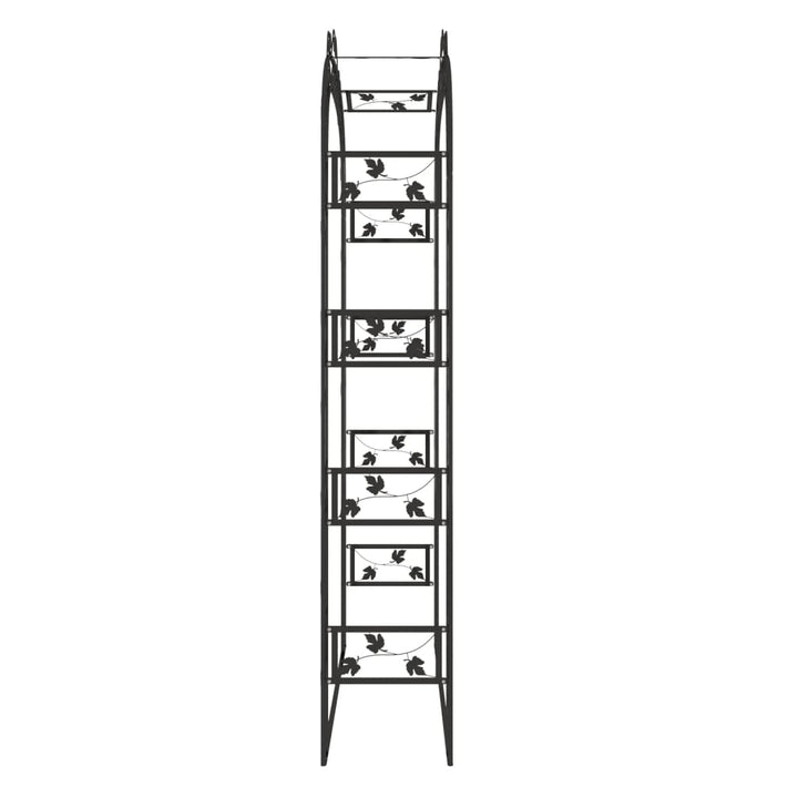 havebue 116x45x240 cm stål sort