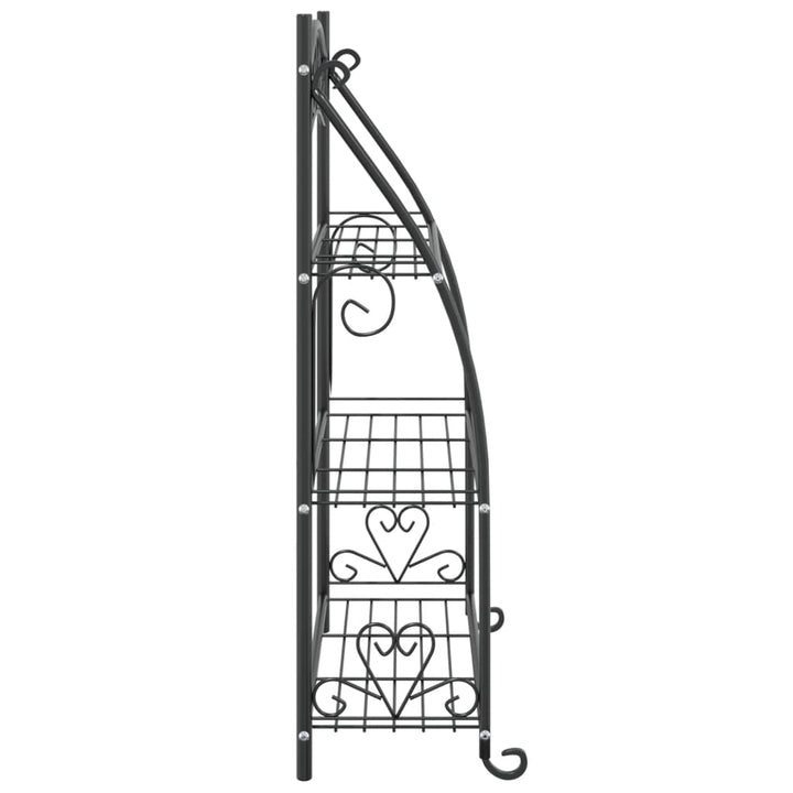 blomsterstativ 56x30x96 cm stål sort