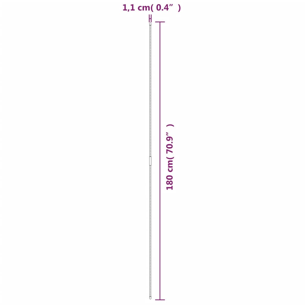 plantespyd til haven 30 stk. 180 cm stål grøn