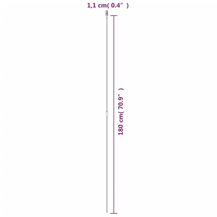 plantespyd til haven 30 stk. 180 cm stål grøn