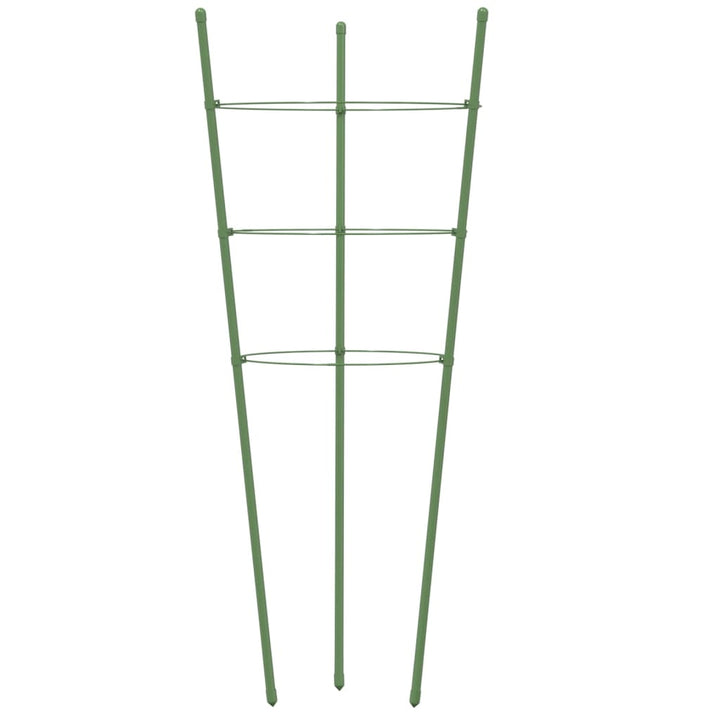 plantestativ med 3 ringe 5 stk. 45 cm stål grøn