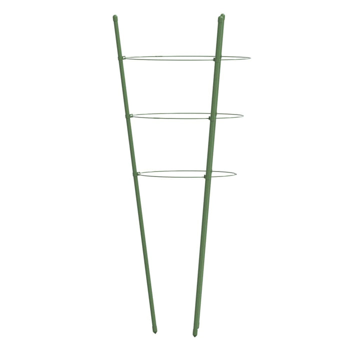 plantestativ med 3 ringe 5 stk. 45 cm stål grøn