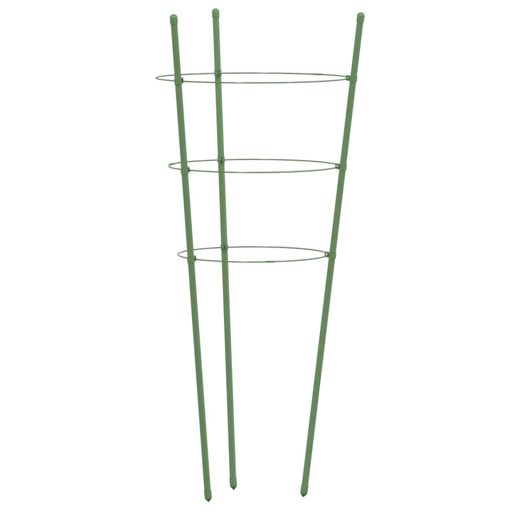 plantestativ med 3 ringe 5 stk. 60 cm stål grøn