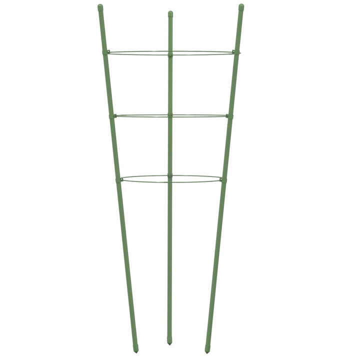plantestativ med 3 ringe 5 stk. 60 cm stål grøn