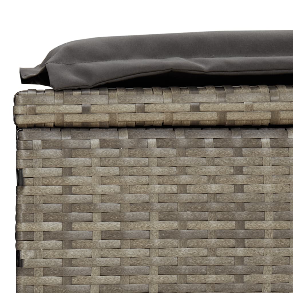 2-personers solseng foldbart tag 213x118x97 cm polyrattan grå