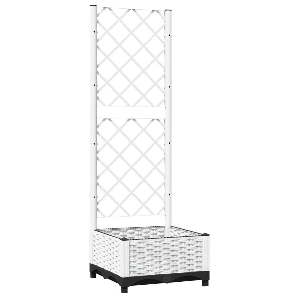 plantekasse med espalier 40x40x121,5 cm PP hvid