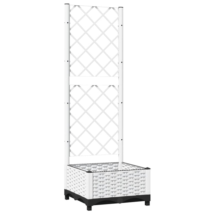 plantekasse med espalier 40x40x121,5 cm PP hvid