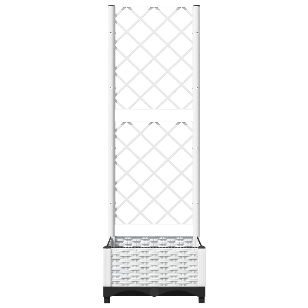 plantekasse med espalier 40x40x121,5 cm PP hvid