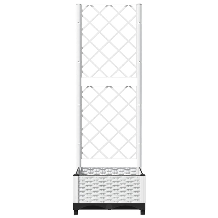 plantekasse med espalier 40x40x121,5 cm PP hvid