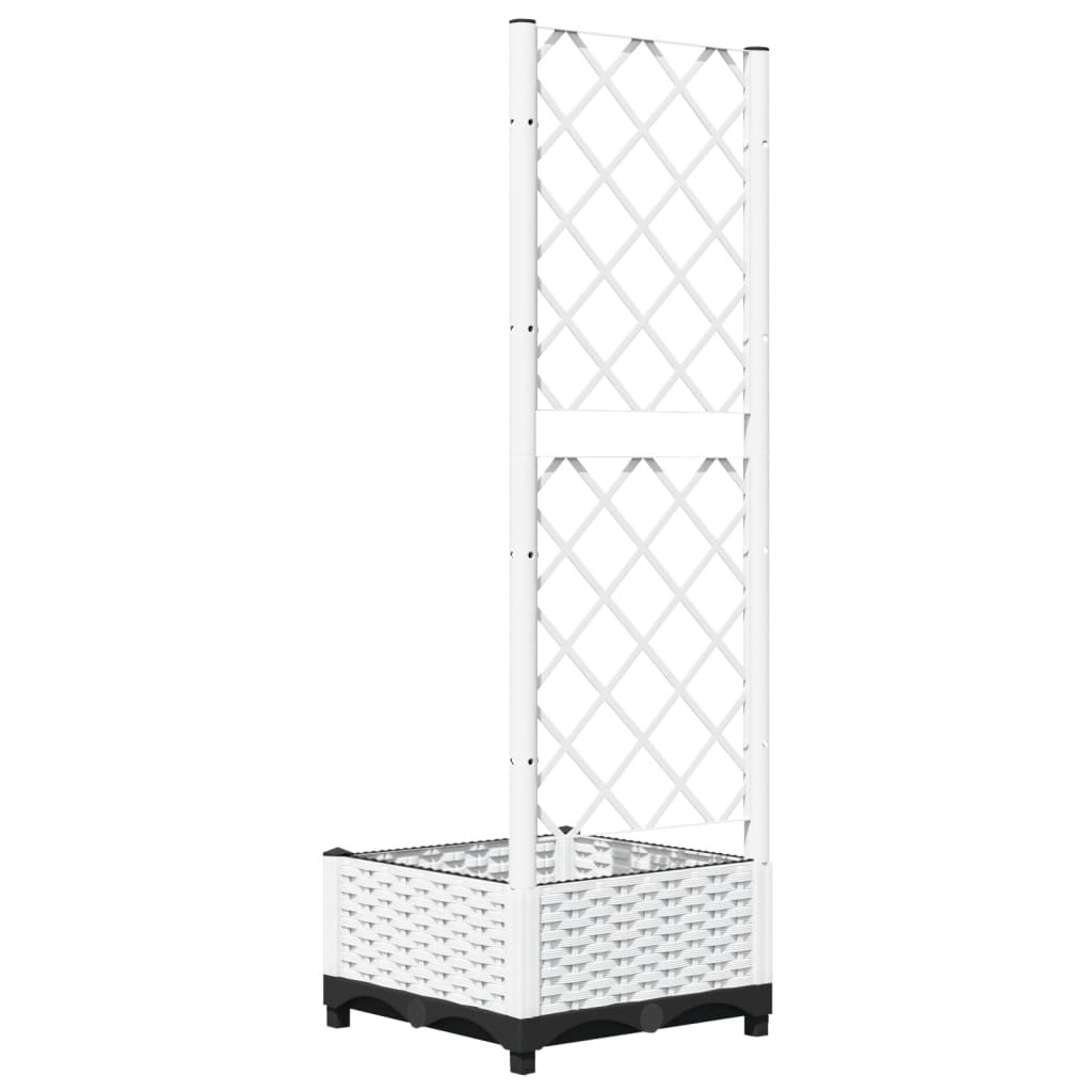 plantekasse med espalier 40x40x121,5 cm PP hvid